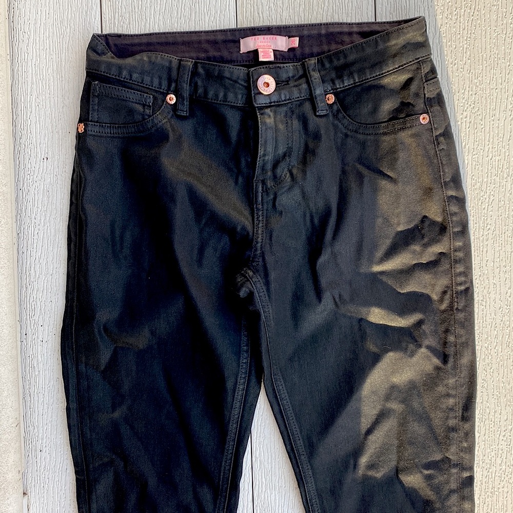 Ted Baker Black Wax Finished Jeans